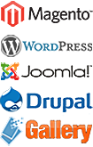Magento WordPress Joomla Drupal Gallery